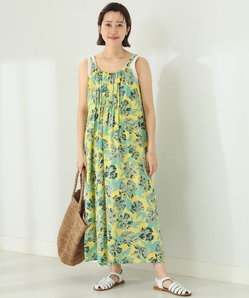 B:MING by BEAMS（ビーミングバイビームス）の「B:MING by BEAMS / トロピカル柄 プリント ワンピース（ワンピース・レディース・ピンク/イエロー・SMALL/MEDIUM）」の12枚目の写真
