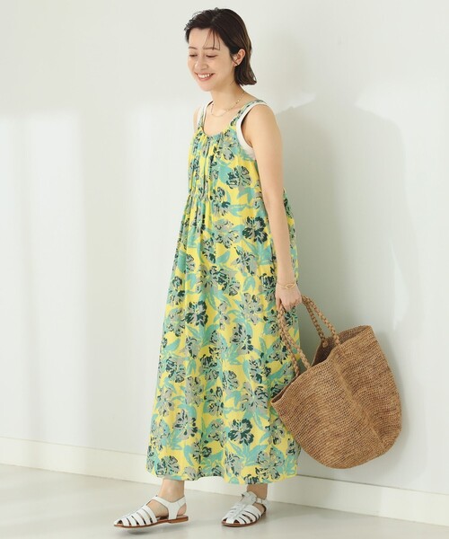 B:MING by BEAMS（ビーミングバイビームス）の「B:MING by BEAMS / トロピカル柄 プリント ワンピース（ワンピース・レディース・ピンク/イエロー・SMALL/MEDIUM）」の15枚目の写真