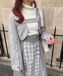 【スタッフ考案】ハートボタンショートジャケット