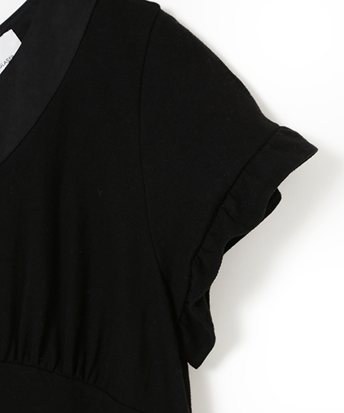 CAROLINA GLASER(カロリナ グレイサー)の「CAROLINA GLASER / カットソーマキシワンピース(ワンピース・レディース・ブラック/クリーム・ONE SIZE)」の18枚目の写真