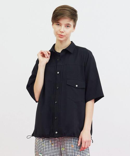 FRAPBOIS(フラボア)の「シェルド シャツ(シャツ/ブラウス・レディース・ブラック/イエロー・2/1)」の2枚目の写真