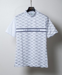 BUFFALO GOLF（バッファローゴルフ）の「BARON-SAINT-HONORE(バロン-サントノーレ)モノグラム モックネック Tシャツ（Tシャツ/カットソー）」