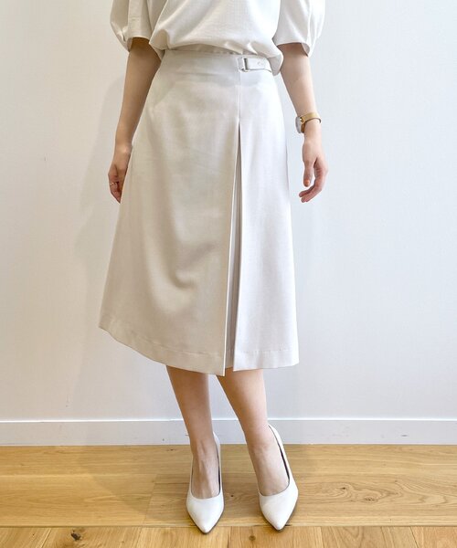 index（インデックス）の「◆セットアップ対応 リネンライクAラインスカート【洗濯機洗い可/ストレッチ/イージーケア/アンチピリング】（スカート・レディース・ネイビー系5/ネイビー/ライトブルー/ライトグレー・40/42/36/38）」の21枚目の写真