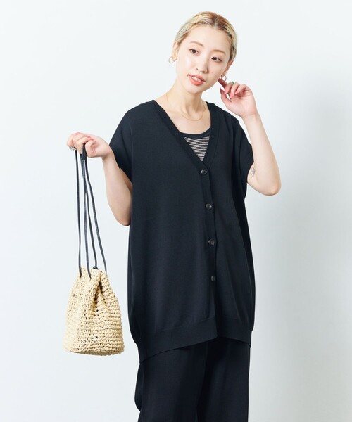 FREAK'S STORE(フリークスストア)の「【限定展開】釦ベストワイドイージーパンツセットアップ(ベスト・ワイドパンツ)(セットアップ・レディース・ナチュラル/ブラック/ブラウン/ブルーグリーン・SMALL/MEDIUM)」の16枚目の写真