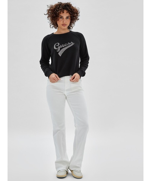 Guess（ゲス）の「GUESS Originals Eco Logo Sweater（ニット/セーター・レディース・ライトブルー/ブラック・X-SMALL/SMALL/MEDIUM/LARGE）」の3枚目の写真