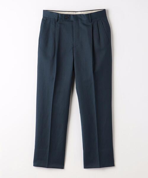 green label relaxing（グリーンレーベルリラクシング）の「麻混カルゼ 2プリーツ スラックス（スラックス・メンズ・モカ/ネイビー/ダークグレー・L/XL/S/M）」の17枚目の写真