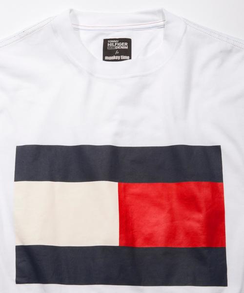 MONKEY TIME（モンキータイム）の「＜TOMMY HILFIGER DENIM＞×＜monkey time＞∴ COLOR FLAG T/Tシャツ §（Tシャツ/カットソー・メンズ・ホワイト/ネイビー・LARGE/SMALL/MEDIUM）」の3枚目の写真