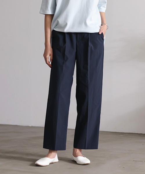 for/c（フォーシー）の「[高身長向けサイズ有]ドライタックテーパードパンツ【サスティナブル】（スラックス・レディース・ネイビー/ベージュ/ブラック/チャコール・LL/L/S/M/TM）」の12枚目の写真