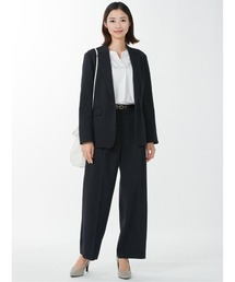 m.f.editorial | エムエフエディトリアルレディース/m.f.editorial:Women トラベスト/TRABEST 1ボタンジャケット 紺(セットアップ可能)(スーツジャケット)