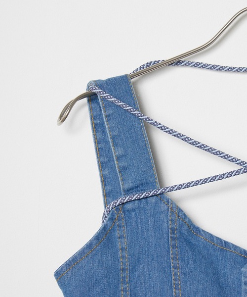 ROOPTOKYO(ループトウキョウ)の「▲Denim String Bustier / デニムビスチェ(キャミソール・レディース・ブルー・S/M/L)」の4枚目の写真