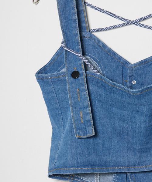 ROOPTOKYO(ループトウキョウ)の「▲Denim String Bustier / デニムビスチェ(キャミソール・レディース・ブルー・S/M/L)」の9枚目の写真