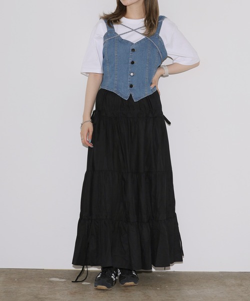 ROOPTOKYO(ループトウキョウ)の「▲Denim String Bustier / デニムビスチェ(キャミソール・レディース・ブルー・S/M/L)」の16枚目の写真
