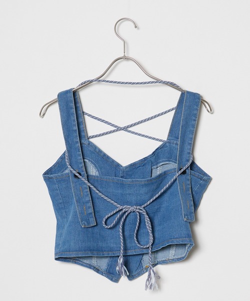 ROOPTOKYO(ループトウキョウ)の「▲Denim String Bustier / デニムビスチェ(キャミソール・レディース・ブルー・S/M/L)」の12枚目の写真