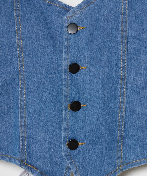 ROOPTOKYO(ループトウキョウ)の「▲Denim String Bustier / デニムビスチェ(キャミソール・レディース・ブルー・S/M/L)」の7枚目の写真