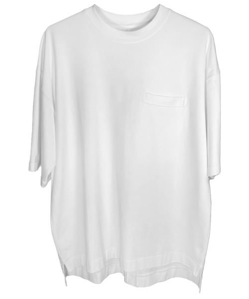 FORTUNA HOMME（フォルトゥナオム）の「FORTUNAHOMME Clear Ponti Tailored Tee（Tシャツ/カットソー・メンズ・ブラック/ホワイト・2/1）」の2枚目の写真