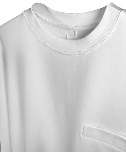 FORTUNA HOMME（フォルトゥナオム）の「FORTUNAHOMME Clear Ponti Tailored Tee（Tシャツ/カットソー・メンズ・ブラック/ホワイト・2/1）」の3枚目の写真