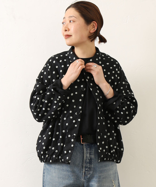 journal standard luxe　リネンドット　ブルゾン　ブラック JOURNAL STANDARD LUXE（ジャーナルスタンダード ラックス）の