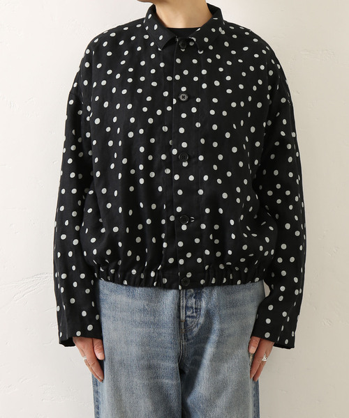journal standard luxe　リネンドット　ブルゾン　ブラック JOURNAL STANDARD LUXE（ジャーナルスタンダード ラックス）の