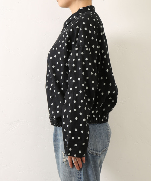 journal standard luxe　リネンドット　ブルゾン　ブラック journal standard luxe リネンドット ブルゾン ブラック JOURNAL