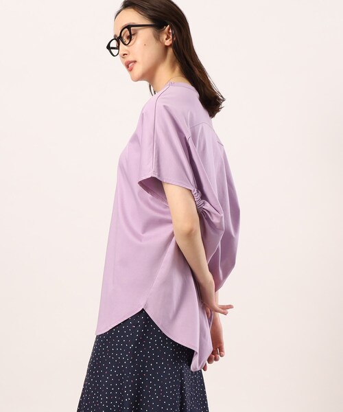 Munich（ミューニック）の「◆【Munich】バックドレイプ プルオーバー（Tシャツ/カットソー・レディース・ホワイト/ブラック/パープル・02）」の3枚目の写真