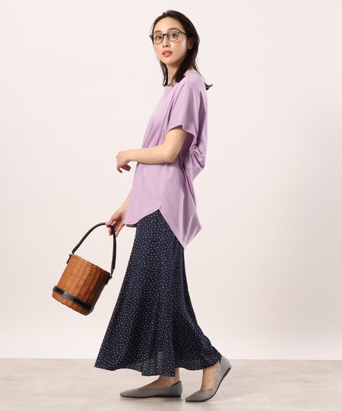 Munich（ミューニック）の「◆【Munich】バックドレイプ プルオーバー（Tシャツ/カットソー・レディース・ホワイト/ブラック/パープル・02）」の14枚目の写真