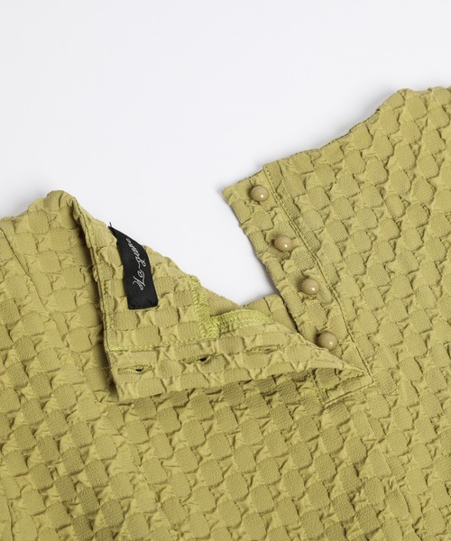 SUGAR BISKET（シュガービスケット）の「ジャガードペプラムブラウス（シャツ/ブラウス・レディース・黄緑系/ベージュ/ホワイト/ブラック・フリー）」の21枚目の写真