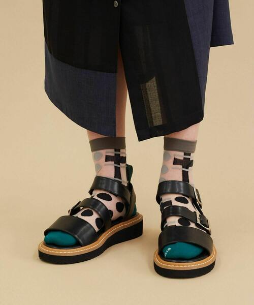 FRAPBOIS（フラボア）の「チェックスルーソックス（ソックス/靴下・レディース・ブラック/ピンク/ネイビー・FREE）」の12枚目の写真