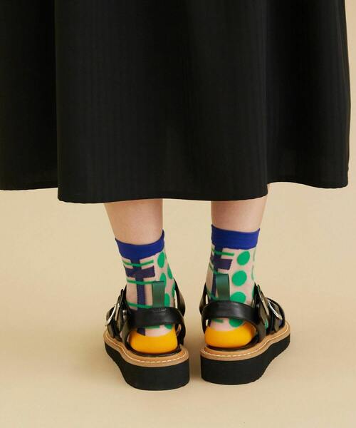 FRAPBOIS（フラボア）の「チェックスルーソックス（ソックス/靴下・レディース・ブラック/ピンク/ネイビー・FREE）」の9枚目の写真