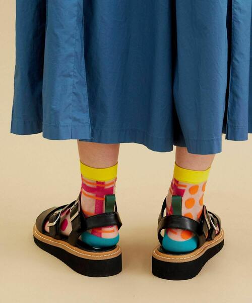 FRAPBOIS（フラボア）の「チェックスルーソックス（ソックス/靴下・レディース・ブラック/ピンク/ネイビー・FREE）」の6枚目の写真