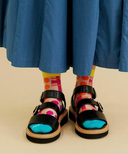 FRAPBOIS（フラボア）の「チェックスルーソックス（ソックス/靴下・レディース・ブラック/ピンク/ネイビー・FREE）」の4枚目の写真