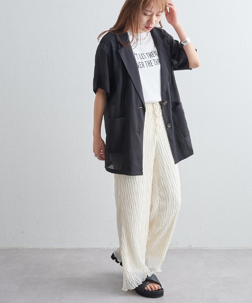 COLONY 2139（コロニートゥーワンスリーナイン）の「ワッシャーシアーパンツ（その他パンツ・レディース・ブラック/オフホワイト/グリーン・FREE）」の13枚目の写真