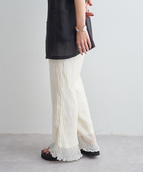 COLONY 2139（コロニートゥーワンスリーナイン）の「ワッシャーシアーパンツ（その他パンツ・レディース・ブラック/オフホワイト/グリーン・FREE）」の21枚目の写真