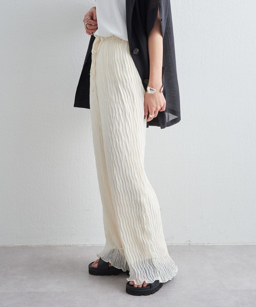 COLONY 2139（コロニートゥーワンスリーナイン）の「ワッシャーシアーパンツ（その他パンツ・レディース・ブラック/オフホワイト/グリーン・FREE）」の10枚目の写真