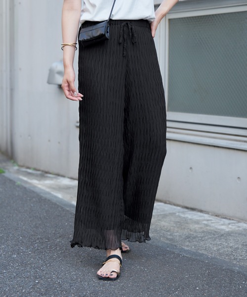 COLONY 2139（コロニートゥーワンスリーナイン）の「ワッシャーシアーパンツ（その他パンツ・レディース・ブラック/オフホワイト/グリーン・FREE）」の11枚目の写真