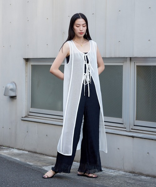 COLONY 2139（コロニートゥーワンスリーナイン）の「ワッシャーシアーパンツ（その他パンツ・レディース・ブラック/オフホワイト/グリーン・FREE）」の15枚目の写真