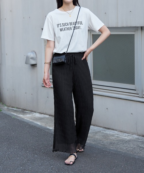 COLONY 2139（コロニートゥーワンスリーナイン）の「ワッシャーシアーパンツ（その他パンツ・レディース・ブラック/オフホワイト/グリーン・FREE）」の4枚目の写真