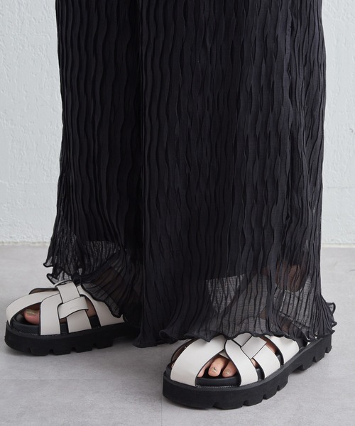 COLONY 2139（コロニートゥーワンスリーナイン）の「ワッシャーシアーパンツ（その他パンツ・レディース・ブラック/オフホワイト/グリーン・FREE）」の18枚目の写真