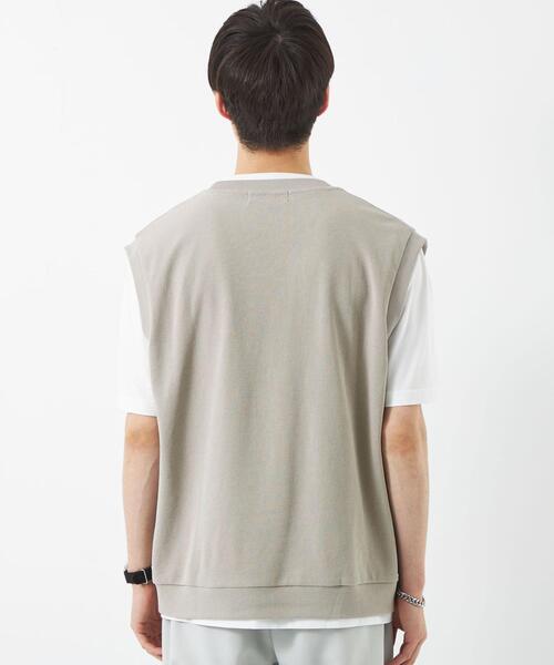 green label relaxing（グリーンレーベルリラクシング）の「アゼ ベスト レイヤード Tシャツ（Tシャツ/カットソー・メンズ・ライトグレー/ロイヤルブルー/ダークグレー・L/XL/S/M）」の8枚目の写真
