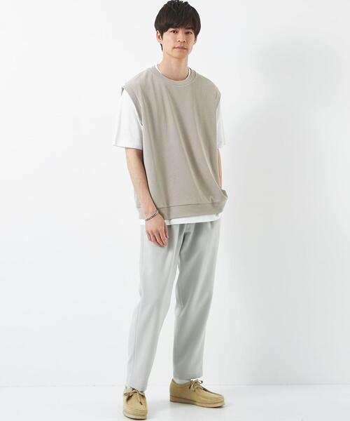 green label relaxing（グリーンレーベルリラクシング）の「アゼ ベスト レイヤード Tシャツ（Tシャツ/カットソー・メンズ・ライトグレー/ロイヤルブルー/ダークグレー・L/XL/S/M）」の12枚目の写真