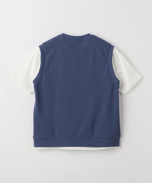 green label relaxing（グリーンレーベルリラクシング）の「アゼ ベスト レイヤード Tシャツ（Tシャツ/カットソー・メンズ・ライトグレー/ロイヤルブルー/ダークグレー・L/XL/S/M）」の14枚目の写真