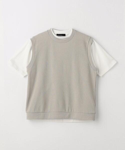 green label relaxing（グリーンレーベルリラクシング）の「アゼ ベスト レイヤード Tシャツ（Tシャツ/カットソー・メンズ・ライトグレー/ロイヤルブルー/ダークグレー・L/XL/S/M）」の19枚目の写真