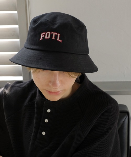 FRUIT OF THE LOOM(フルーツオブザルーム)の「EMBROIDERY BUCKET HAT / バケット / ハット / カジュアル / ユニセックス / 刺繍(ハット・メンズ・ブラック/グリーン/ベージュ・FREE)」の6枚目の写真