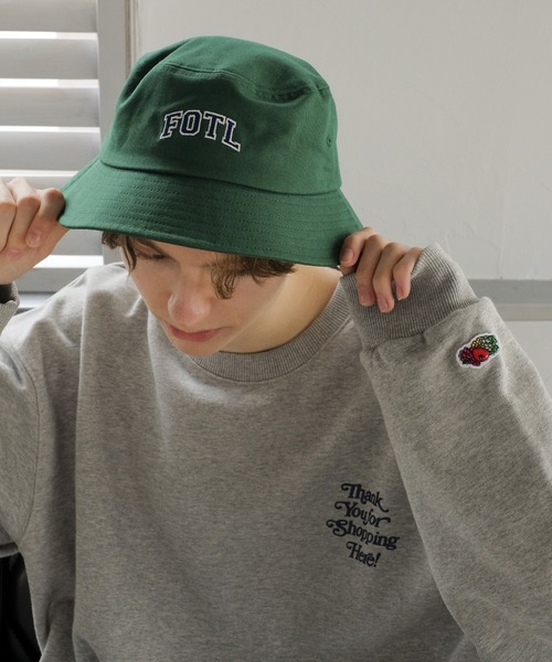 FRUIT OF THE LOOM(フルーツオブザルーム)の「EMBROIDERY BUCKET HAT / バケット / ハット / カジュアル / ユニセックス / 刺繍(ハット・メンズ・ブラック/グリーン/ベージュ・FREE)」の12枚目の写真