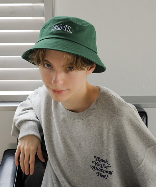 FRUIT OF THE LOOM(フルーツオブザルーム)の「EMBROIDERY BUCKET HAT / バケット / ハット / カジュアル / ユニセックス / 刺繍(ハット・メンズ・ブラック/グリーン/ベージュ・FREE)」の13枚目の写真