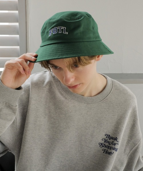 FRUIT OF THE LOOM(フルーツオブザルーム)の「EMBROIDERY BUCKET HAT / バケット / ハット / カジュアル / ユニセックス / 刺繍(ハット・メンズ・ブラック/グリーン/ベージュ・FREE)」の14枚目の写真