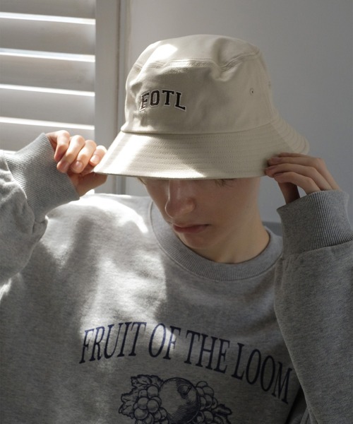 FRUIT OF THE LOOM(フルーツオブザルーム)の「EMBROIDERY BUCKET HAT / バケット / ハット / カジュアル / ユニセックス / 刺繍(ハット・メンズ・ブラック/グリーン/ベージュ・FREE)」の7枚目の写真