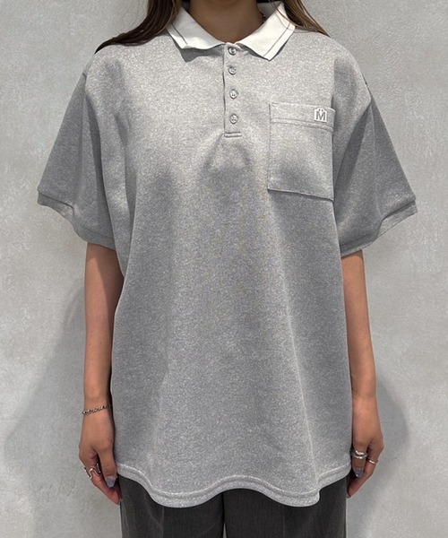 MUHET(ミュエータ)の「ライン入りポロシャツ(ポロシャツ・レディース・カーキ/杢グレー/イエロー・MEDIUM/X-LARGE)」の16枚目の写真