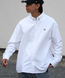 【Beverly Hills Polo Club/ビバリーヒルズポロクラブ】オックス刺繍入り ボタンダウン 長袖シャツ