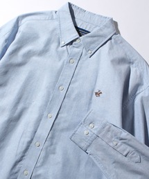【Beverly Hills Polo Club/ビバリーヒルズポロクラブ】オックス刺繍入り ボタンダウン 長袖シャツ