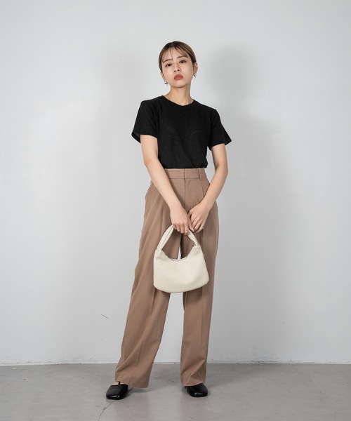 Amiur（エミレ）の「2way handle base bag（ショルダーバッグ・レディース・イエロー系その他/アイボリー/ブラック・FREE）」の5枚目の写真